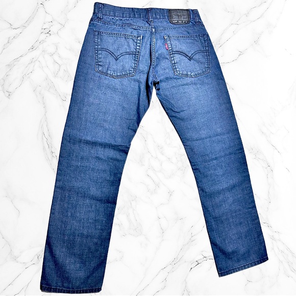 Levi's 513 Slim Straight Fit Jeans Dark Indigo Kids Size 16R 28x28 - Picture 4 of 10